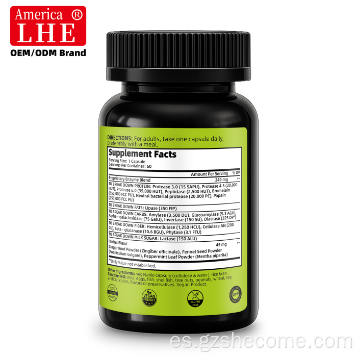 Alivio de las cápsulas digestivas Shecome para la salud digestiva